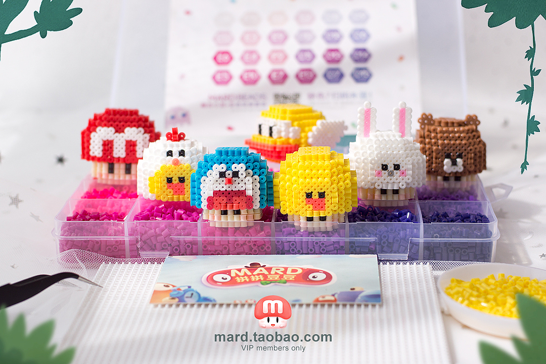 MARD拼豆原创-Linefriends小肉球+蘑菇菌line变装（图ZMTExNTU5Mzg0） - 手办/模玩 - 站酷设计师拼拼豆豆原创素材 - 站酷ZCOOL