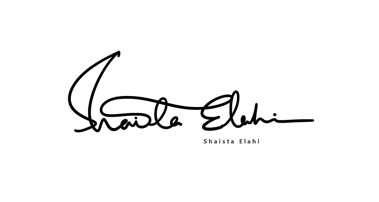 英文签名设计案例丨Shaista Elahi近百种签名设计方案