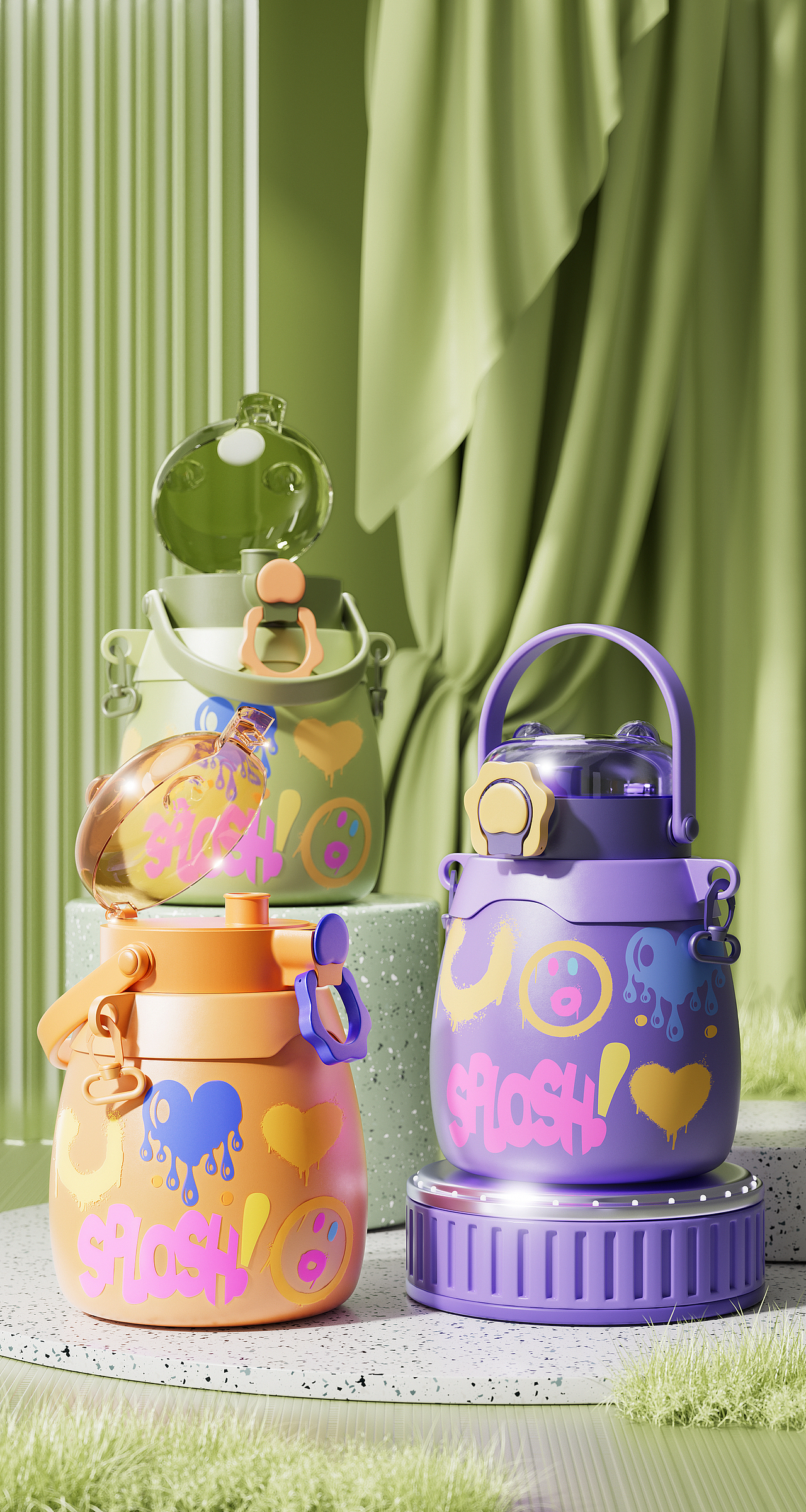 大肚杯产品渲染（图ZMzcwNzk0NjY0） - 产品 - 站酷设计师杨柳杨柳原创素材 - 站酷ZCOOL