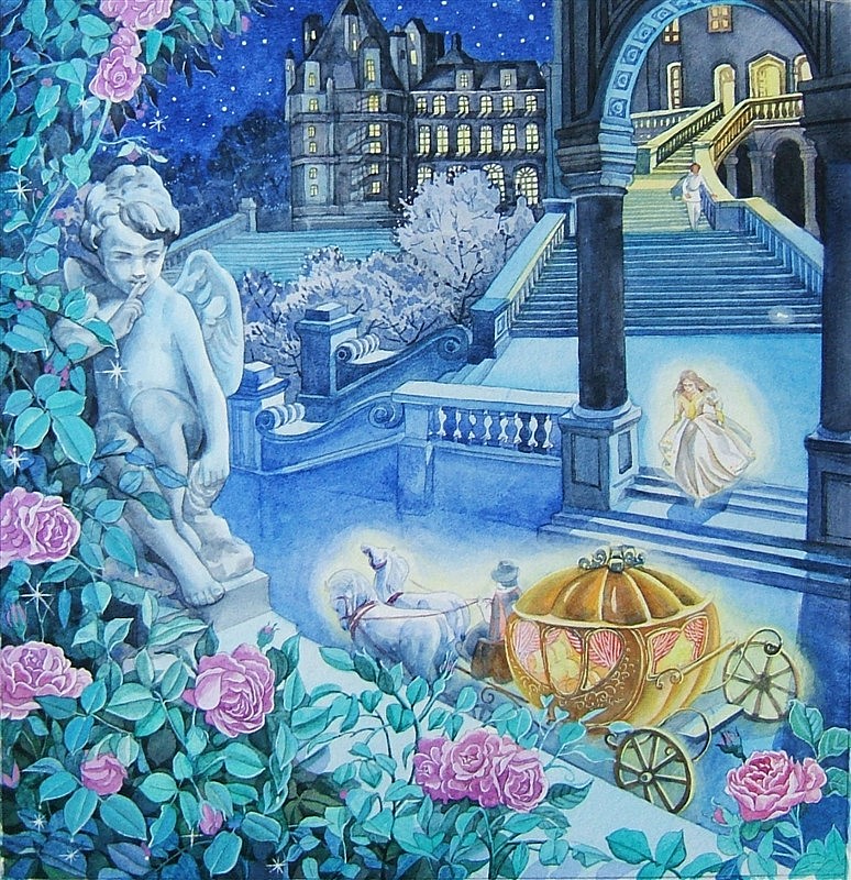 水彩手绘童话故事——灰姑娘