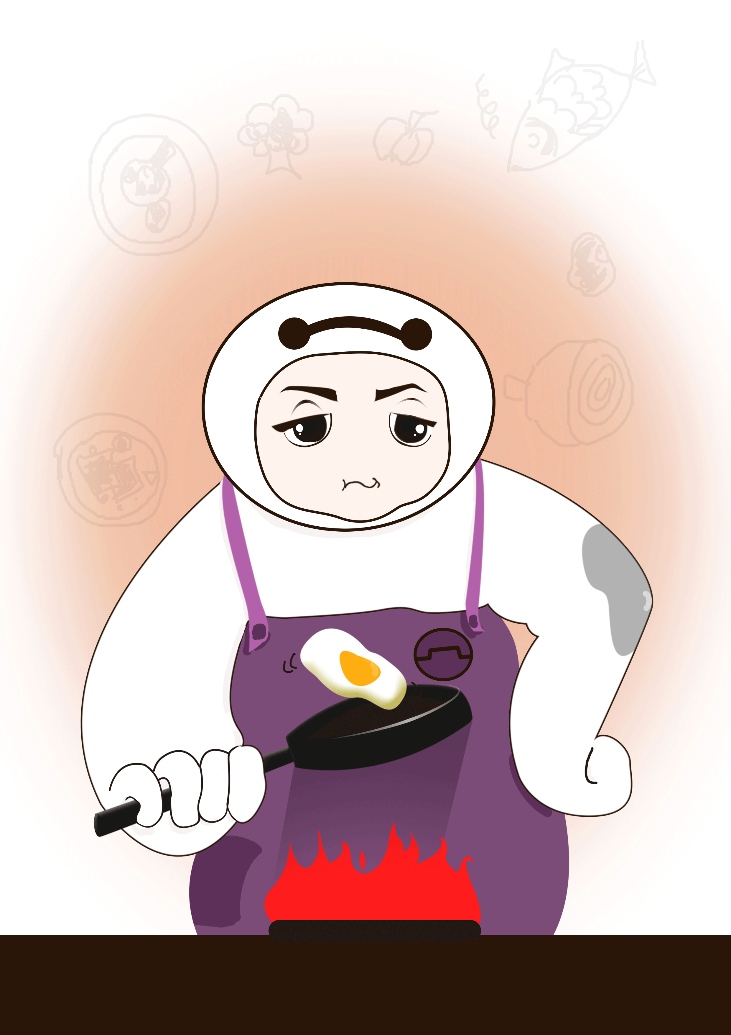 大白神厨（图ZNTIwMDM2MjA=） - 艺术插画 - 站酷设计师河东猫喵原创素材 - 站酷ZCOOL