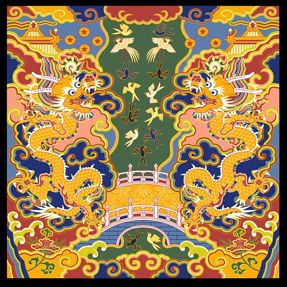 明制汉服复原七夕鹊桥仙补子