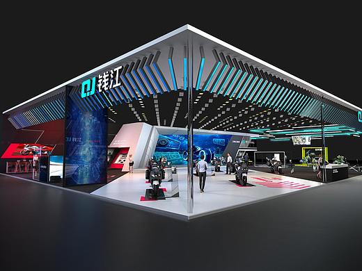 大型科技展台 | 钱江摩托车展 1200㎡