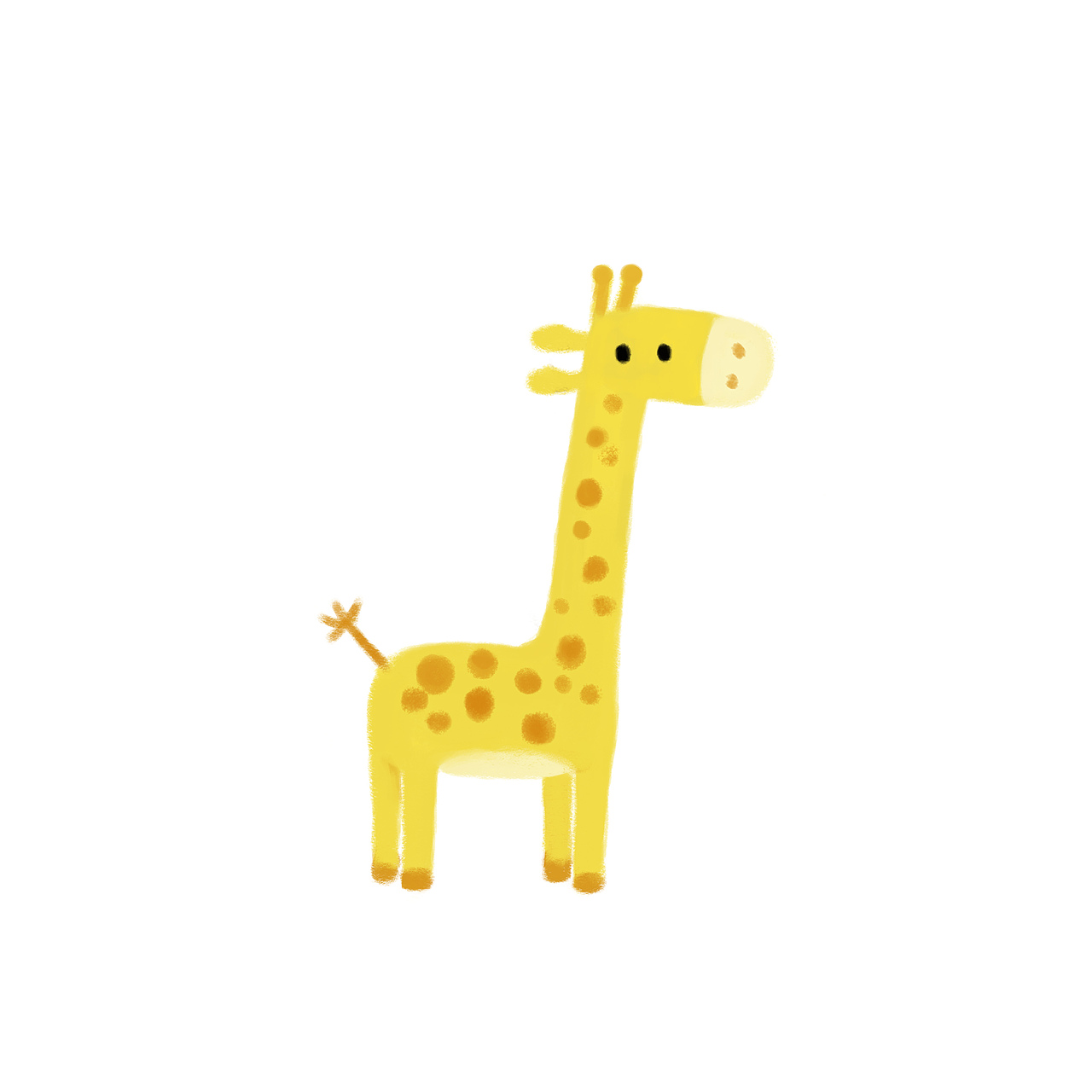 动物卡通形象——长颈鹿,小象