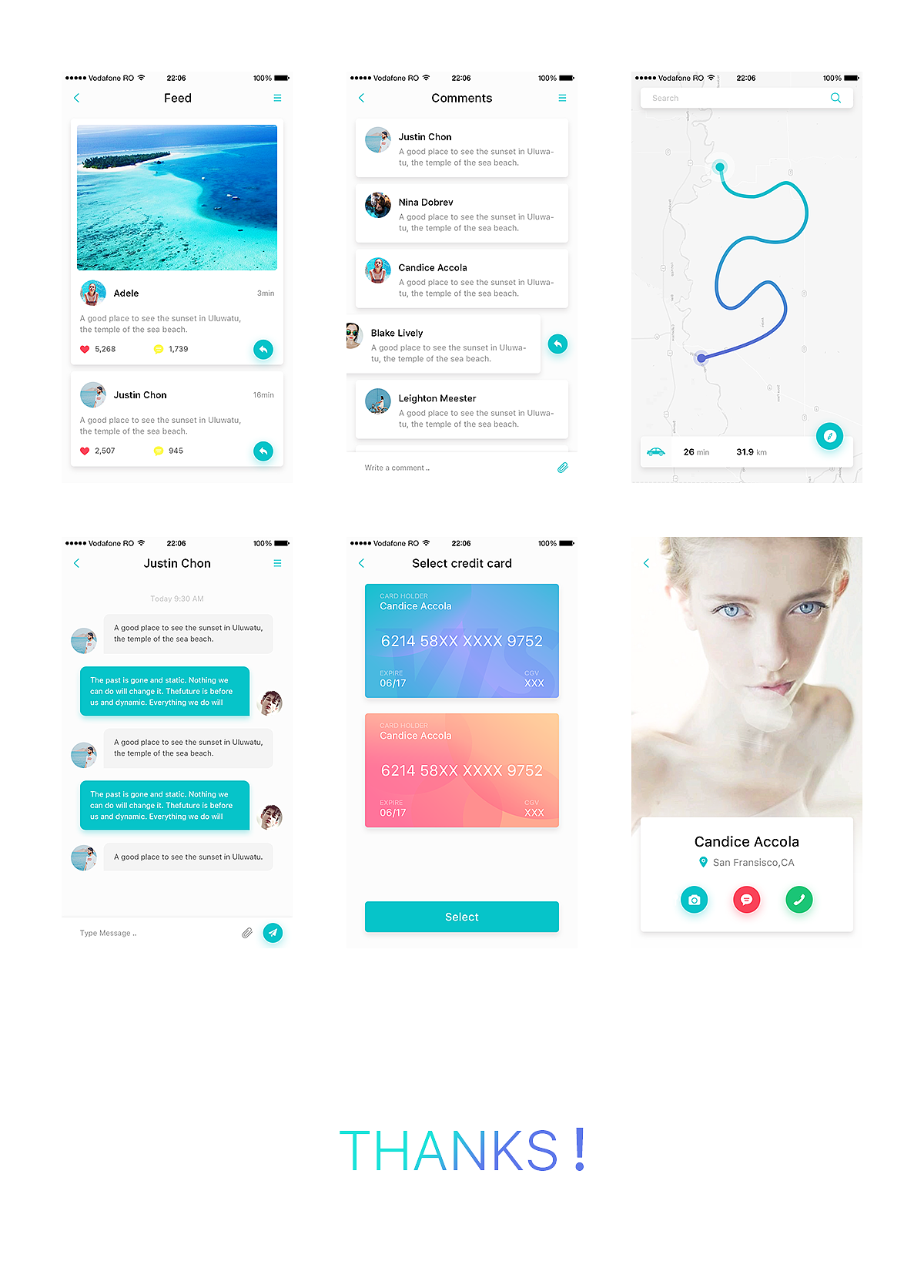 APP UI 社交 地图 银行卡 聊天 渐变色（图ZODYwMTI1ODQ=） - APP界面 - 站酷设计师Claperte原创素材 - 站酷ZCOOL