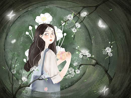 少女心事（個人主頁-ZNDk2MjAwNjA=） - 創(chuàng)作習(xí)作 - 站酷設(shè)計(jì)師卯君子原創(chuàng)素材 - 站酷ZCOOL