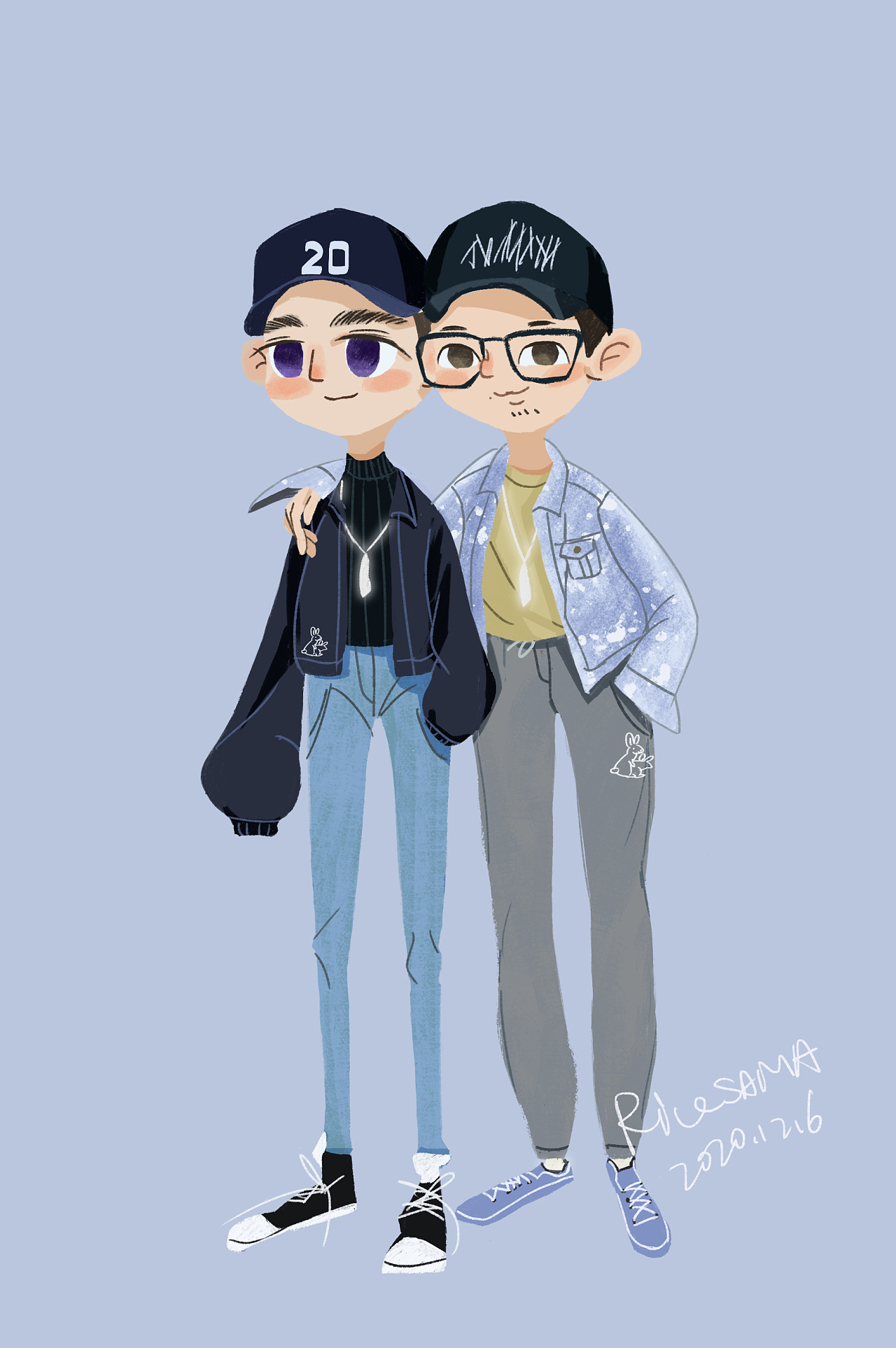 普普通通兄弟情|插画|创作习作|米饭萨玛 - 原创作品 - 站酷 (zcool)