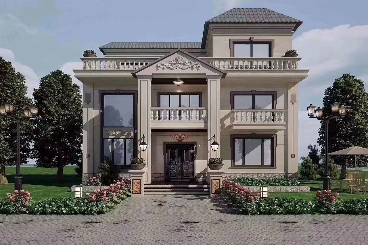 自建别墅外立面效果图