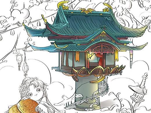 古风创意包装插画