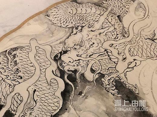 由龙苏工扇面云龙图