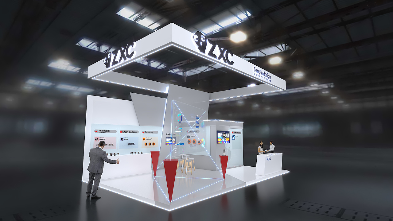 【展台】吊顶商务小展台