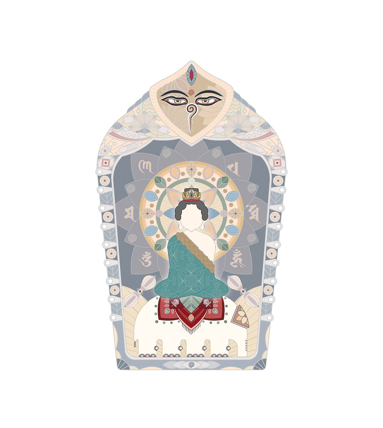 普贤菩萨 - 插画（图ZNzI3ODQ3MzY=） - 图案 - 站酷设计师Leo张原创素材 - 站酷ZCOOL