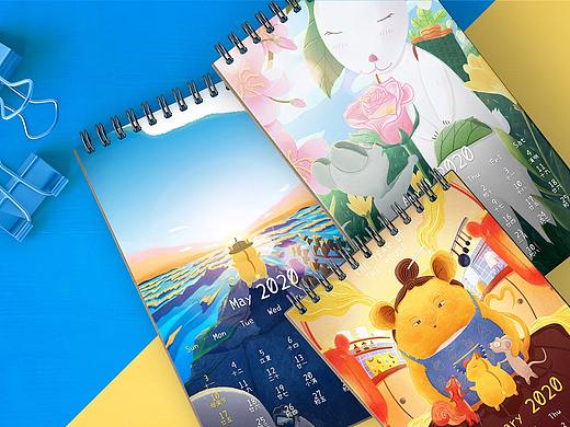 鼠年十二生肖台历（1-6）y园糖21天插画打卡2、3周总结
