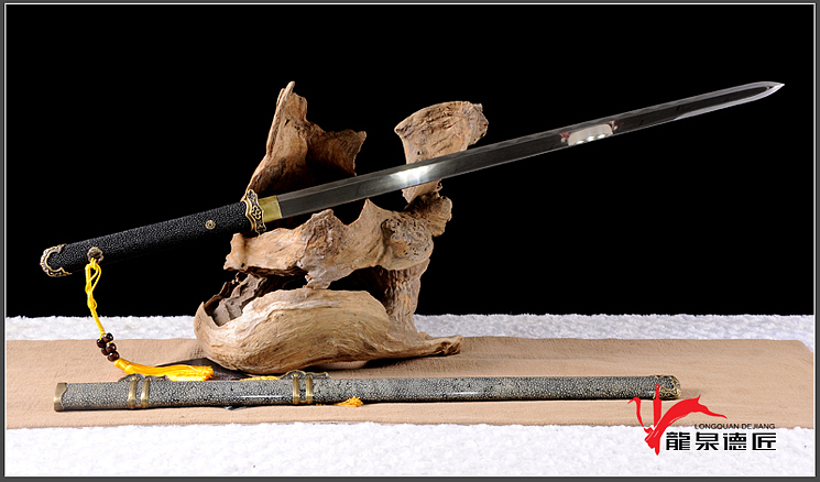 德匠堂宝剑龙泉刀剑简装诸刃唐刀精炼钢dj3309