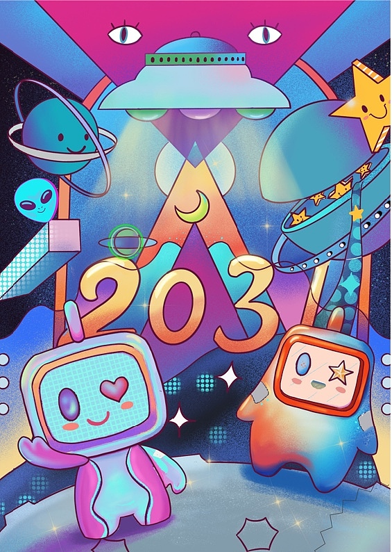 快手改变生活的2031年（图ZMjU2ODIzNjQ0） - IP形象 - 站酷设计师是我这个美少女啊原创素材 - 站酷ZCOOL