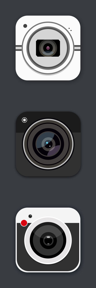 相机icon练习——扁平设计&半写实风格