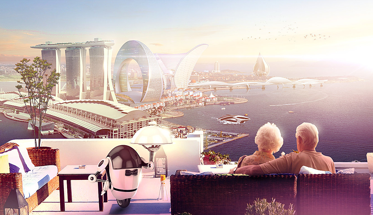 拼图练习想象中的未来