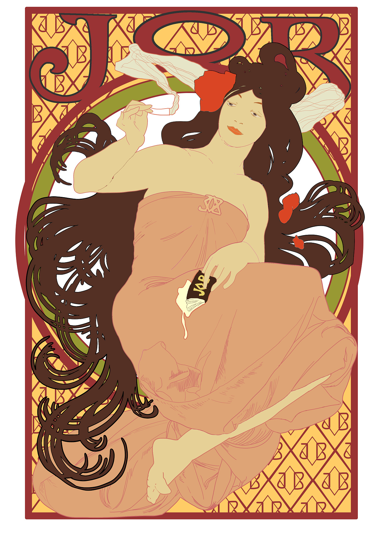 临摹作业——穆夏|插画|创作习作|choo11 - 原创作品 - 站酷 (zcool)