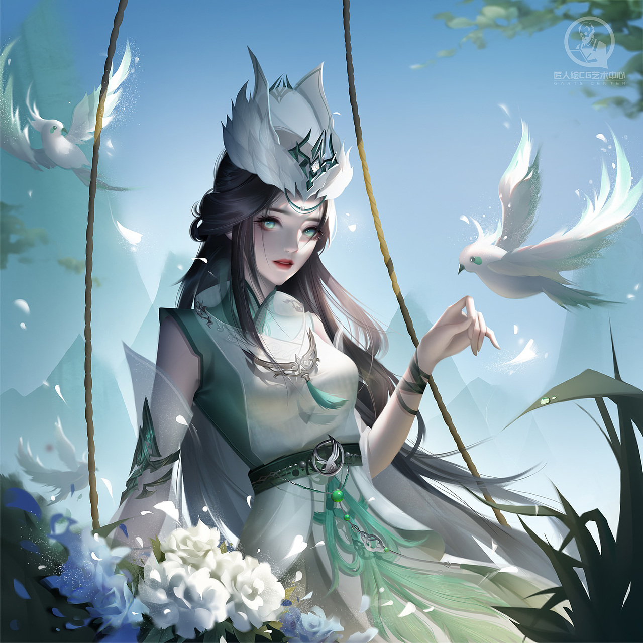 剑网3中长歌门派琴娘的晓天套校服