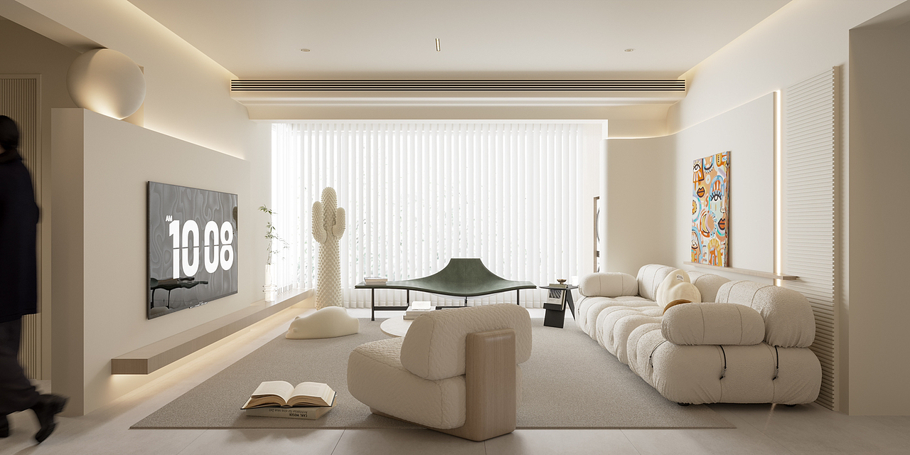 140平客餐厅-奶油风（图ZMzM0NDc3NDQ4） - 家装设计 - 站酷设计师造屋舍空间设计原创素材 - 站酷ZCOOL