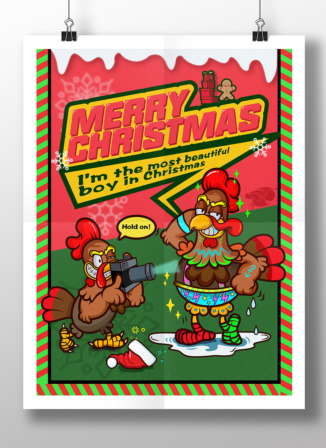 圣诞节最靓的火鸡仔——AI矢量插画习作（图ZMTg4OTU1NTI0） - 创作习作 - 站酷设计师竹一竹原创素材 - 站酷ZCOOL