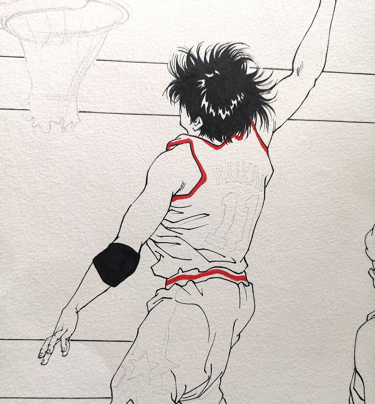 流川枫篮下战斧劈扣