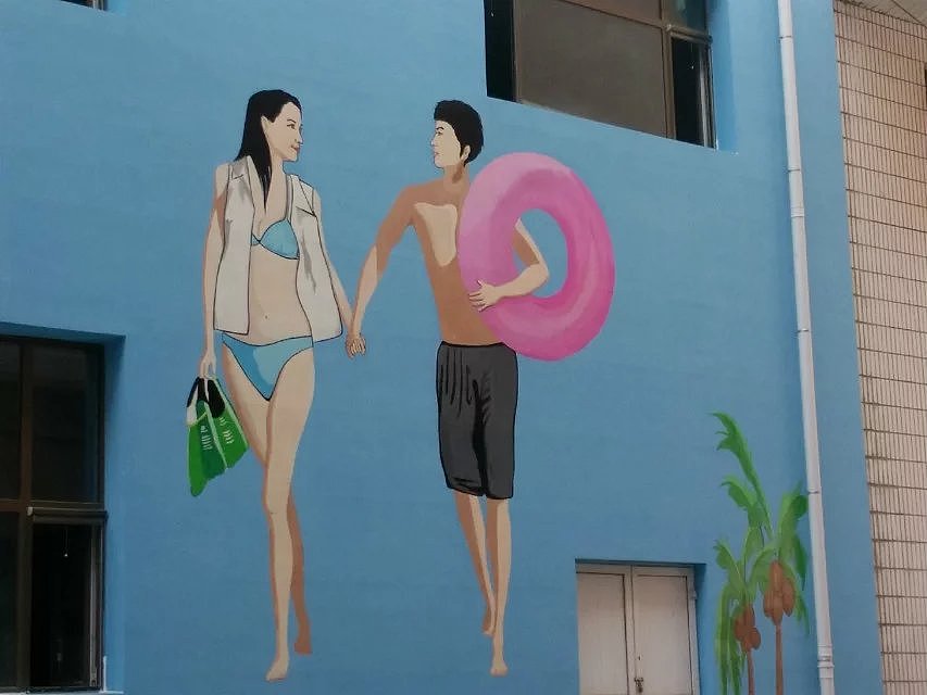 阿杜手绘速写肖像画墙绘手绘墙涂鸦墙体彩绘美术培训