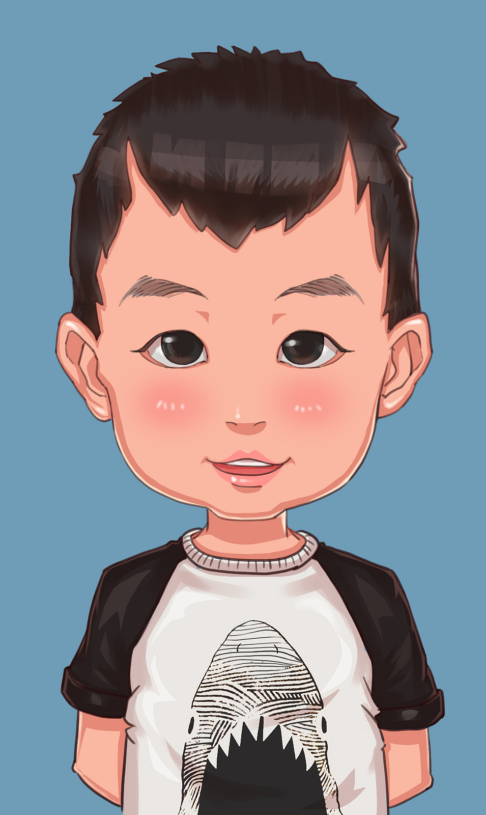 小儿子肖像画_冰糖先生x-站酷zcool