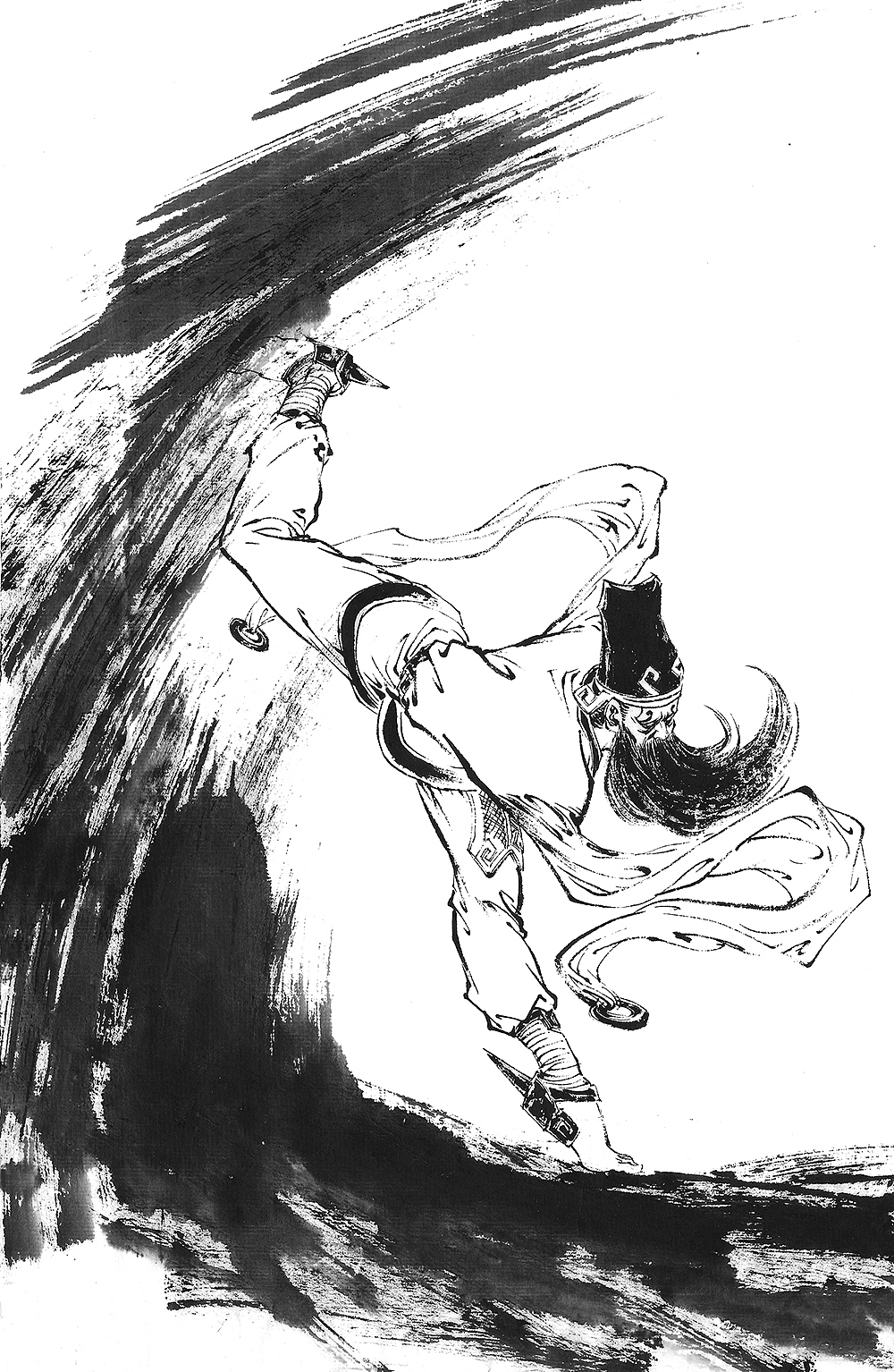 水墨武侠漫画--【断红】人物插图（图ZMTcwMDExMDcy） - 单幅漫画 - 站酷设计师画水墨的步前川原创素材 - 站酷ZCOOL