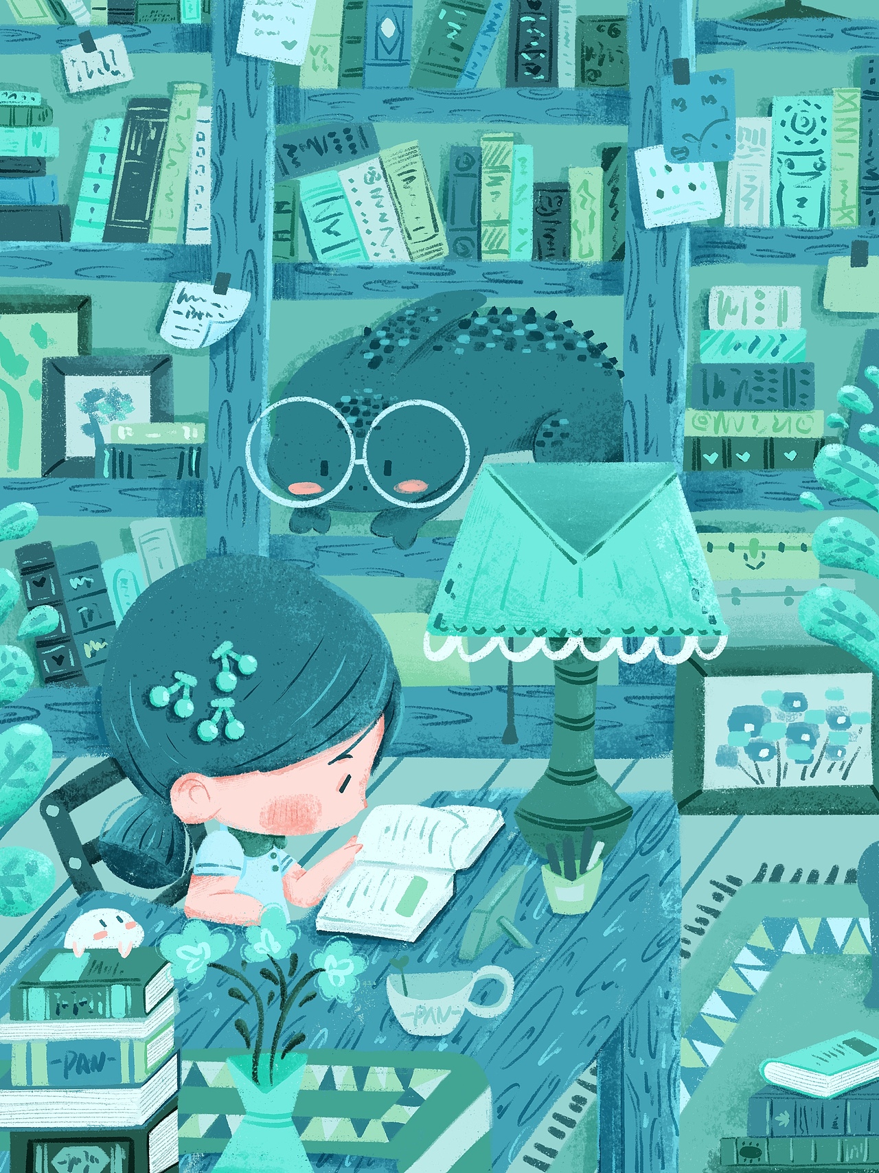 Colors系列丨我有一只变色龙丨室内场景合集（图ZMjU3ODAyOTYw） - 儿童插画 - 站酷设计师DP大潘原创素材 - 站酷ZCOOL