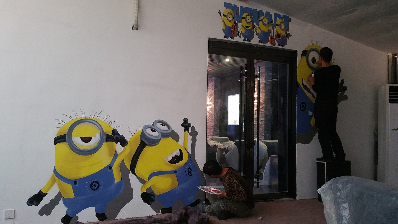 邯郸手绘墙、邯郸立体彩绘、邯郸飞马国际影城彩绘、邯郸3D彩绘、邯郸墙体彩绘、邯郸墙绘。涂图艺术工作室