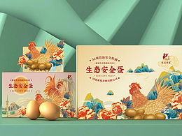 “冀翼”河北省雞蛋集合品牌插畫包裝設(shè)計
