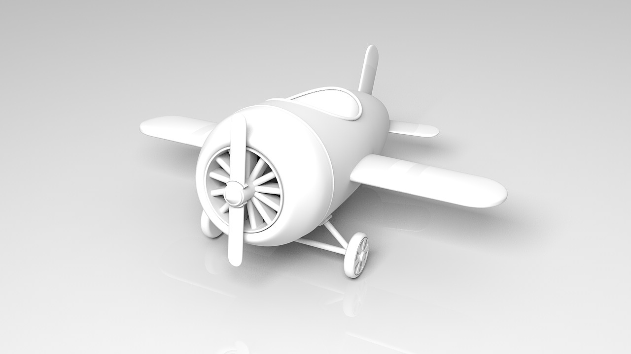 c4d小飞机建模上色练习