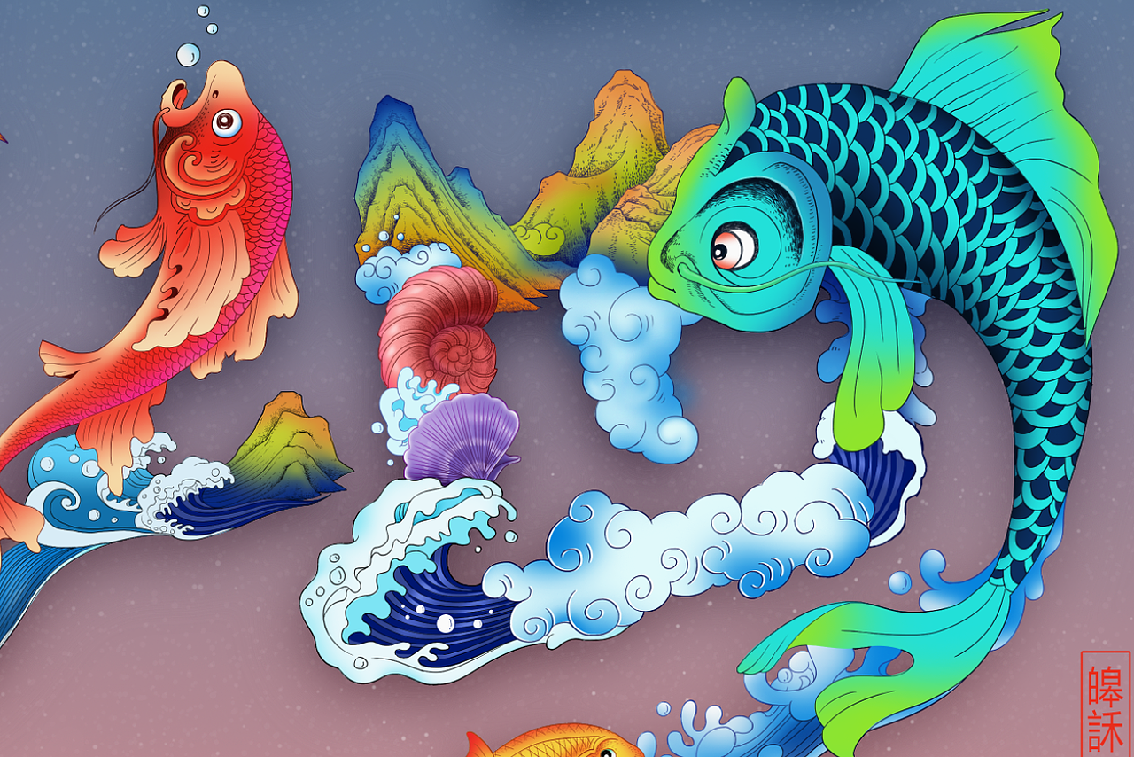 《山海》插画作品