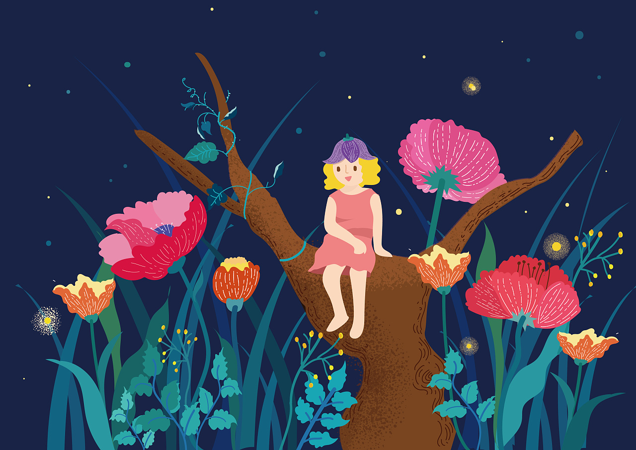 秘密花园之夜插画