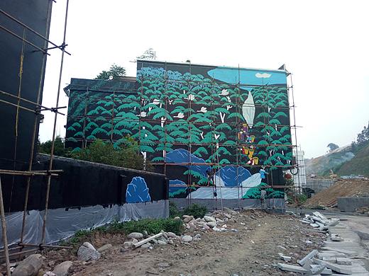 新农村墙绘，乡村文化墙，社区墙绘，社区文化墙