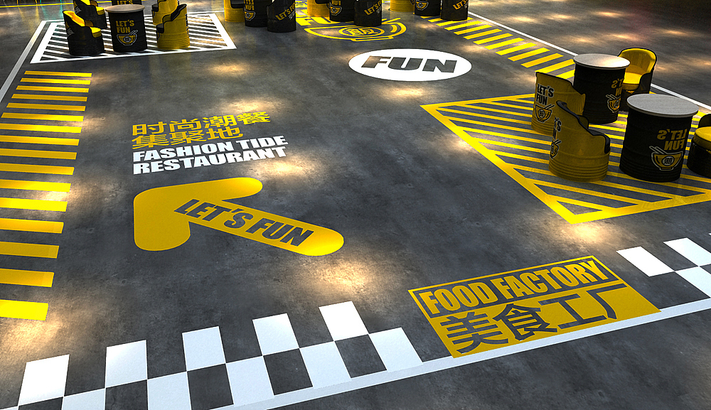 hey，要不要一起呲饭！餐饮设计，去年设计的一个美食广场。（图ZNzMyMjMyNjA=） - 品牌 - 站酷设计师李林品牌设计原创素材 - 站酷ZCOOL