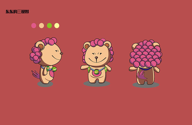 IP形象练习。樱花狮子东东。（图ZOTMyMjcyMDA=） - 其他平面 - 站酷设计师小郭是谁呀原创素材 - 站酷ZCOOL