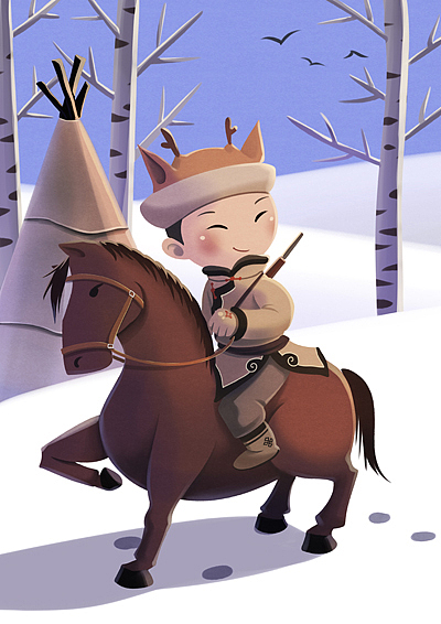 少數(shù)民族插畫 1（圖ZODkxNTU1NzI=） - 創(chuàng)作習(xí)作 - 站酷設(shè)計(jì)師烏蘭鐵木1993原創(chuàng)素材 - 站酷ZCOOL