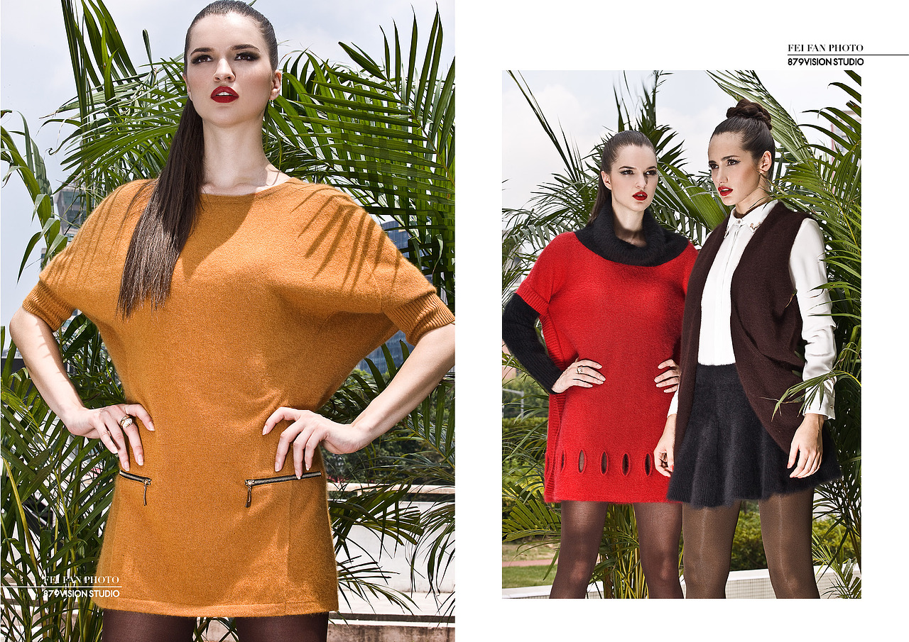 费凡视野|酷暑骄阳下拍摄的羊毛衫画册 成片+摄影现场 整36PAGE