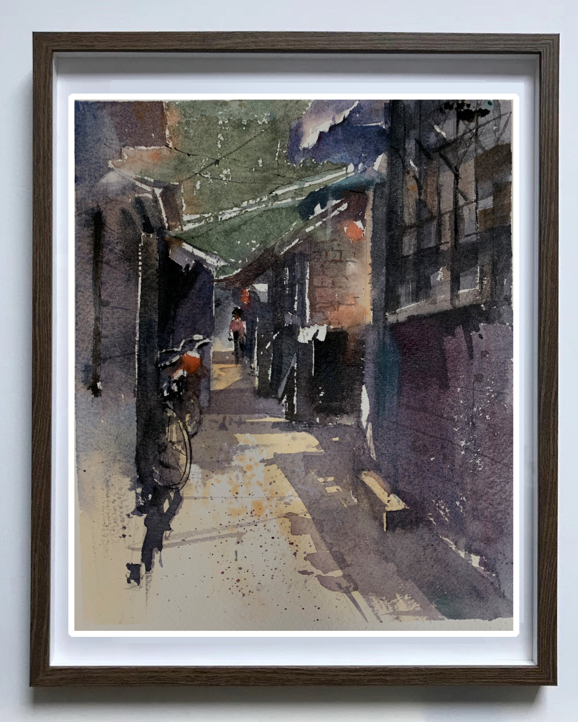 夏宇航水彩画老街巷