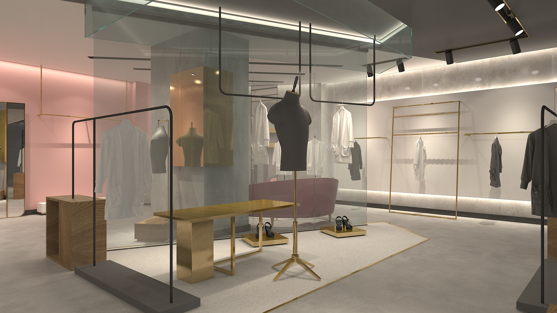 EICHITOO时尚女装品牌门店设计|空间|展示设计 |做个挑战者 - 原创作品 - 站酷 (ZCOOL)