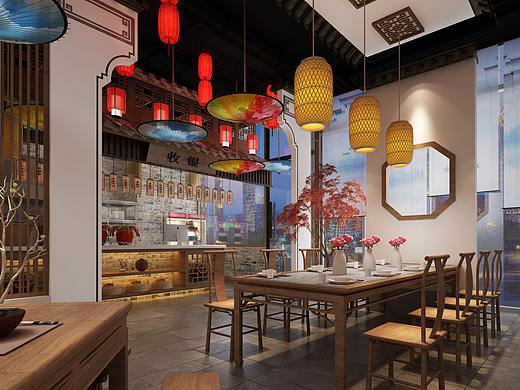 餐厅（个人主页-ZNTE4NzU1NDA=） - 酒店餐饮设计 - 站酷设计师未见山323原创素材 - 站酷ZCOOL