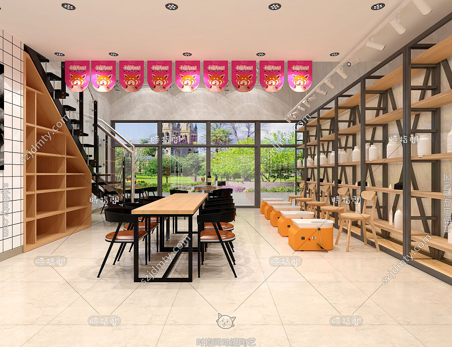 儿童陶艺店装修室内装饰展示图片