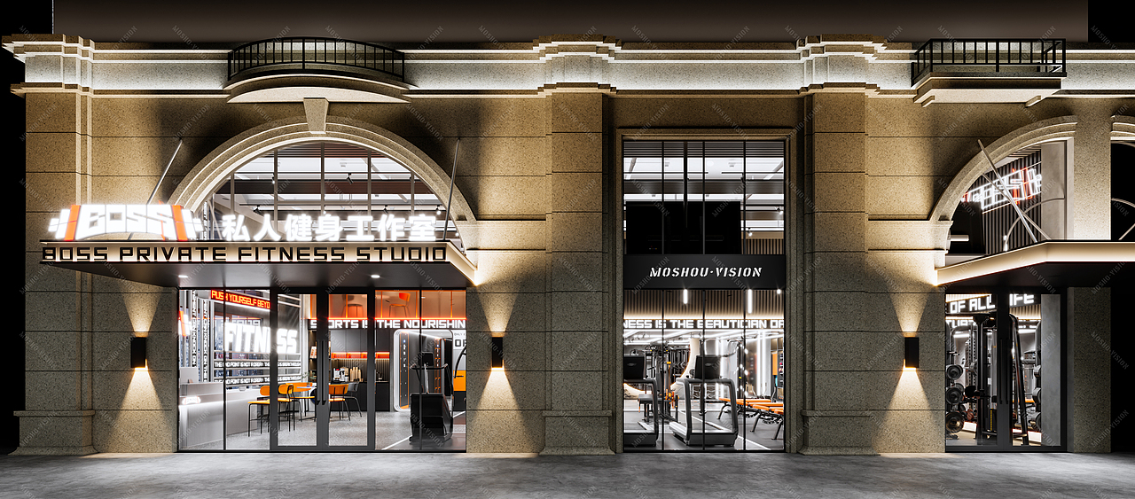 BOSS私人健身工作室（图ZMjc5ODMyMjUy） - 商业空间设计 - 站酷设计师魔手表现工作室原创素材 - 站酷ZCOOL