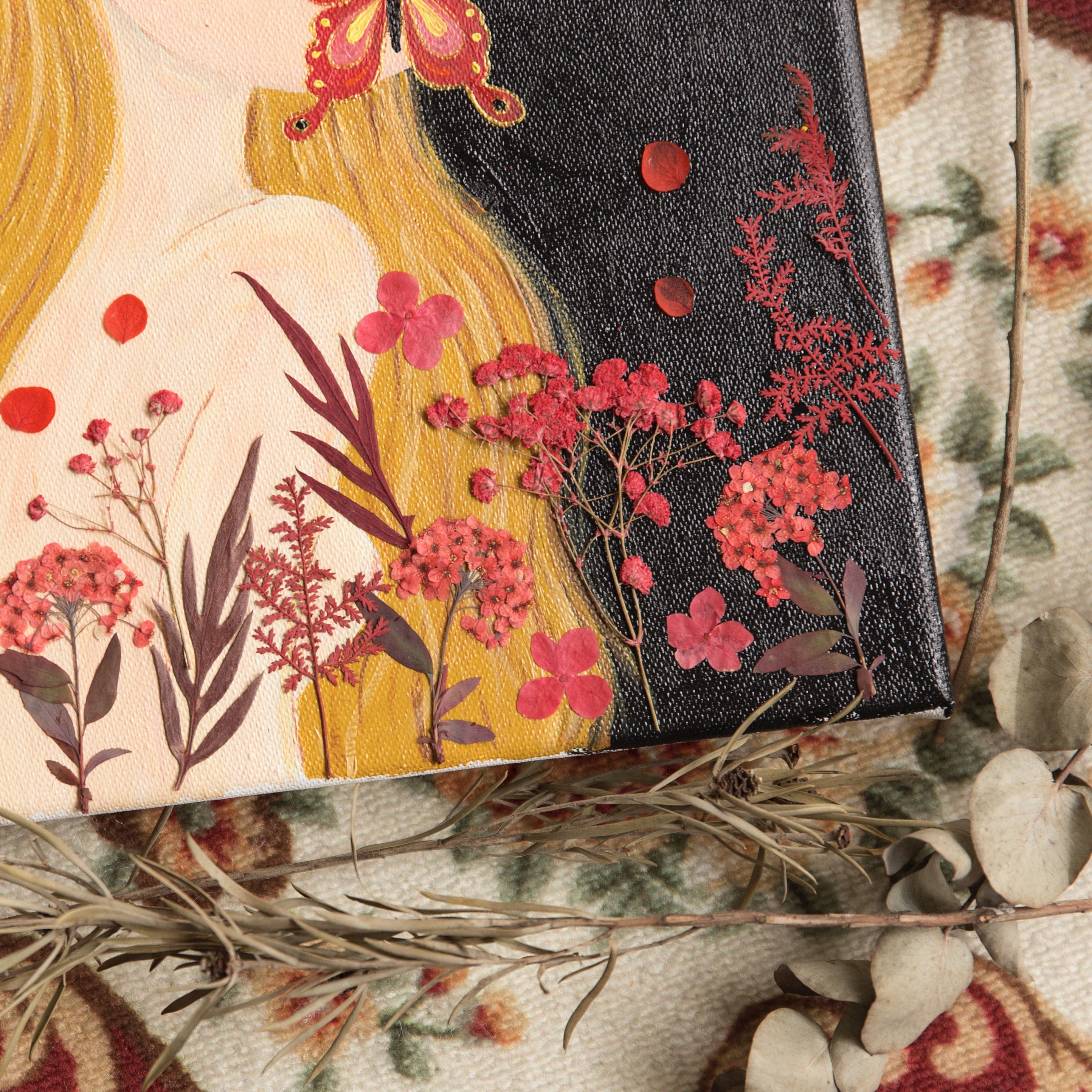 泽衫原创插画丙烯画女孩创意绘画手绘