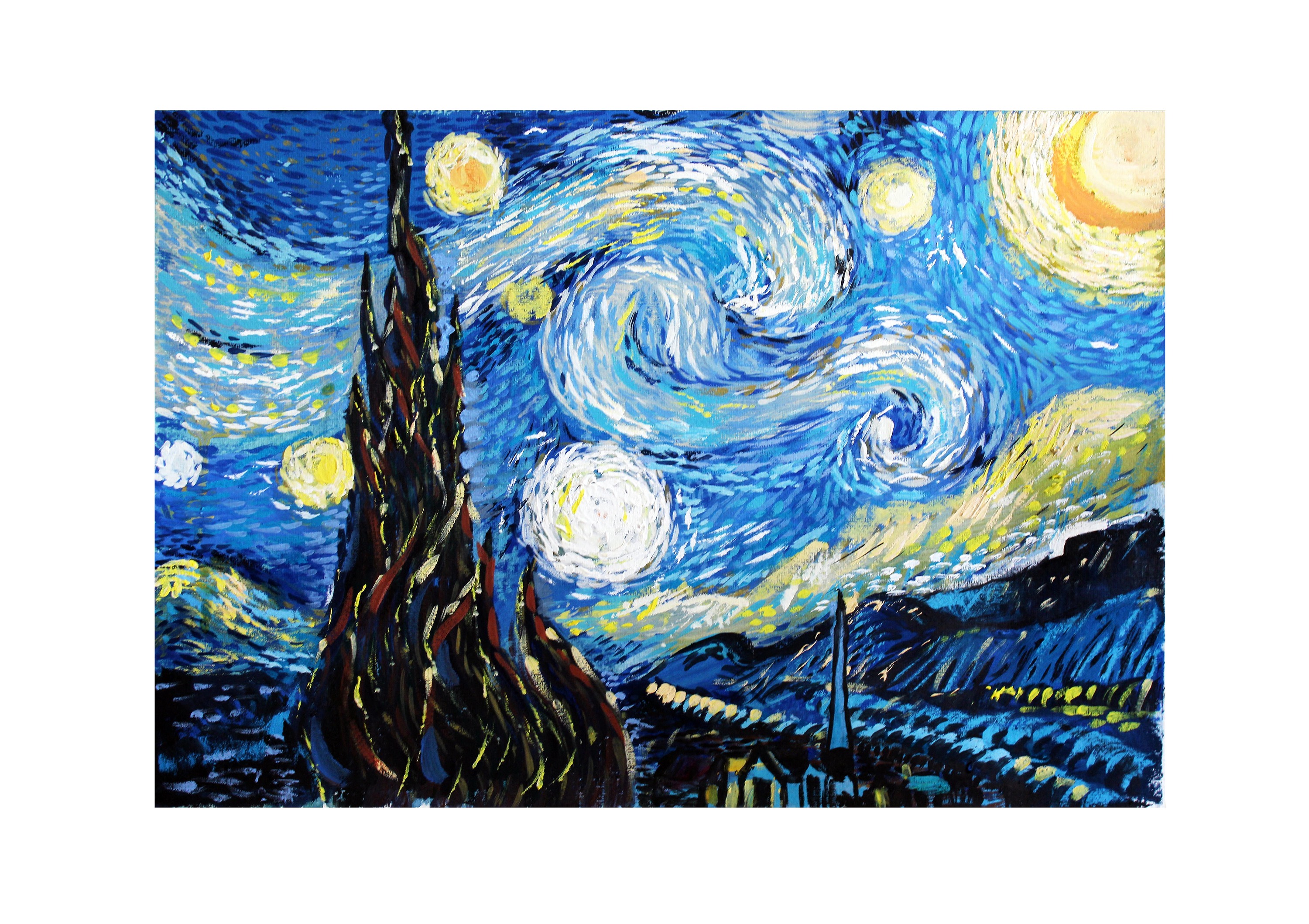 梵高星月夜手机壁纸图片