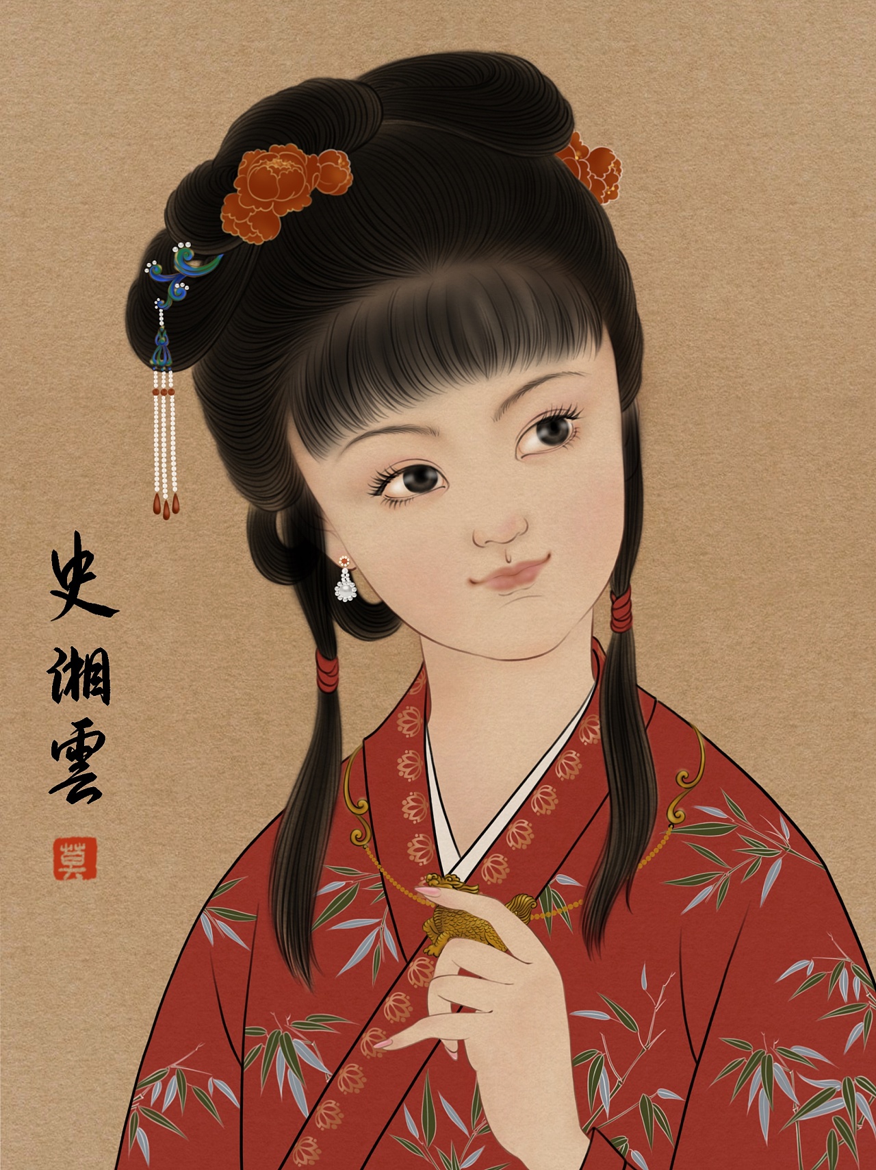 红楼梦群像之金陵十二钗文创插画