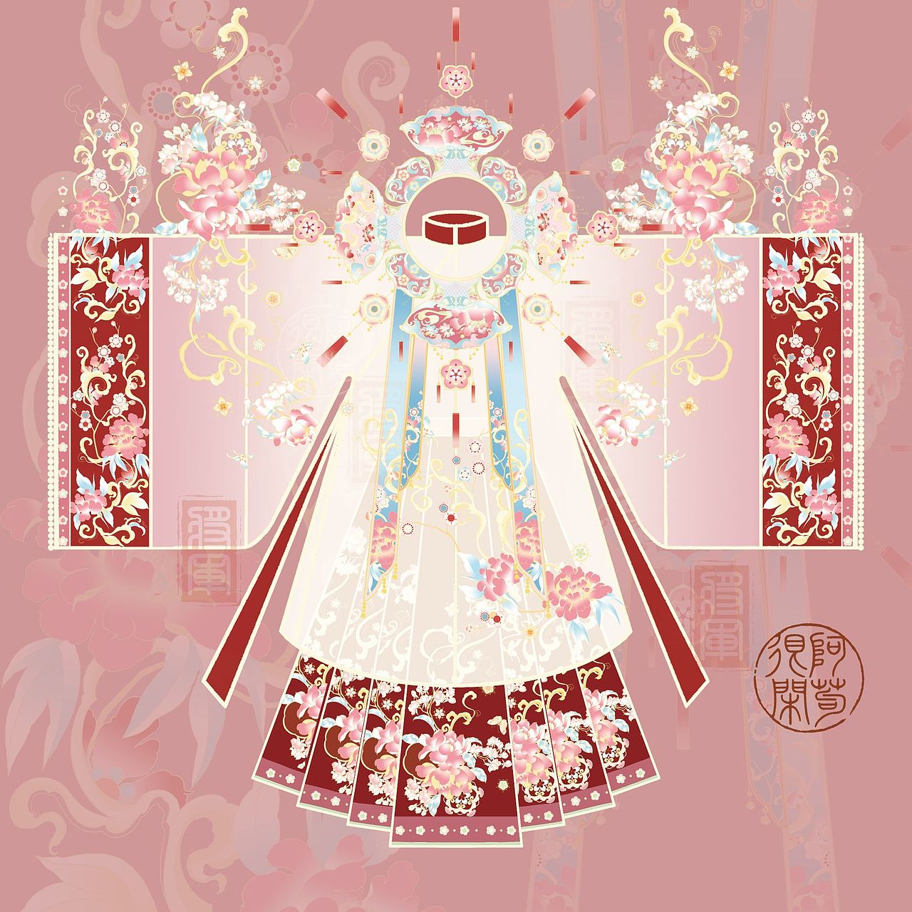 汉服设计（图ZMzI0ODE5MTcy） - 传统/民族服饰 - 站酷设计师狗野闲原创素材 - 站酷ZCOOL