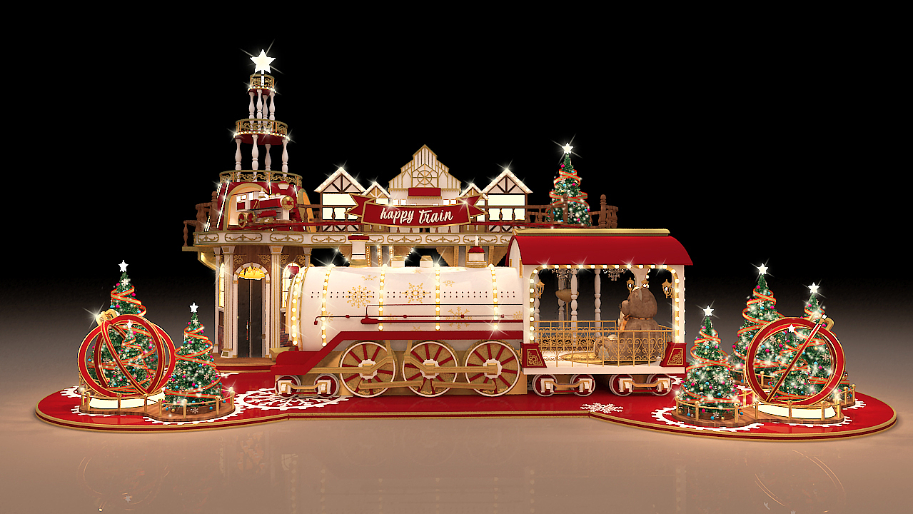 2017圣诞美陈|东汇城幸福列车圣诞美陈
